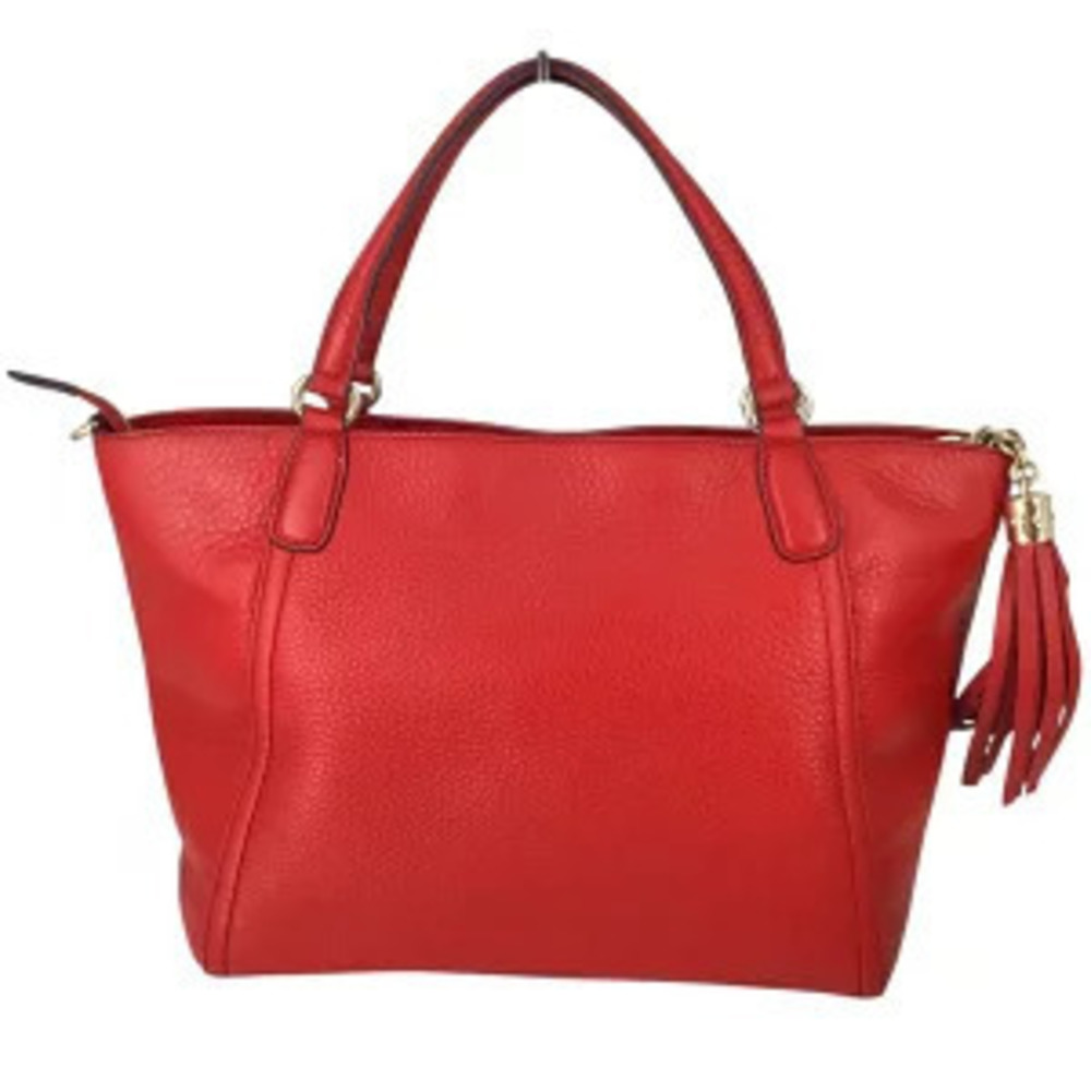 Gucci Fringe Red Shoulder Bag Handbag Soho Red